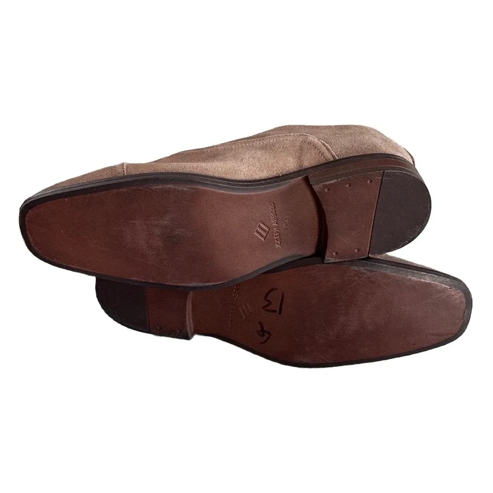 Joseph Abboud Collection Aaron Mens 12 Brown Suede Cap Toe Oxford Dress Shoes